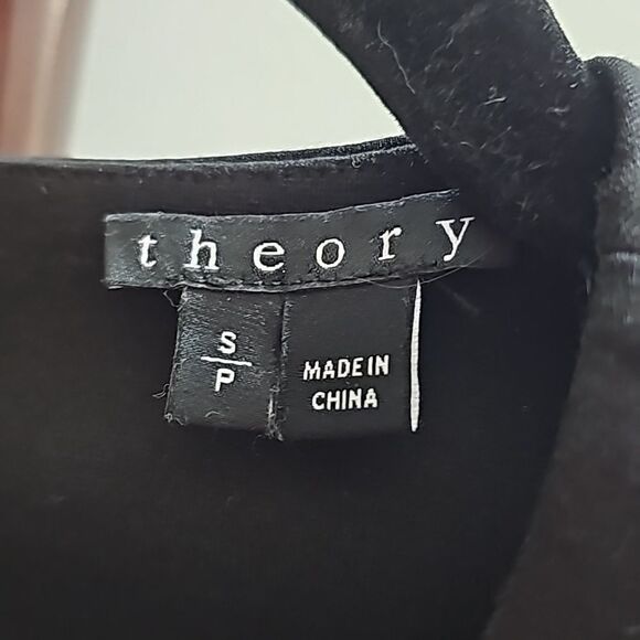Theory Thora Charcoal Gray Stretch 3/4 Sleeve Top Size Small - Picture 5 of 7